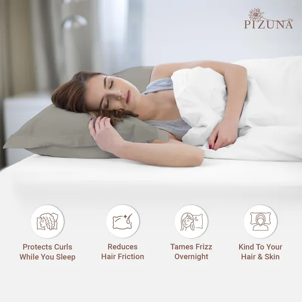 Pizuna_100%_Long_Staple_Cotton_Solid_Ash_Grey_Standard_Pillow_Cover_Set