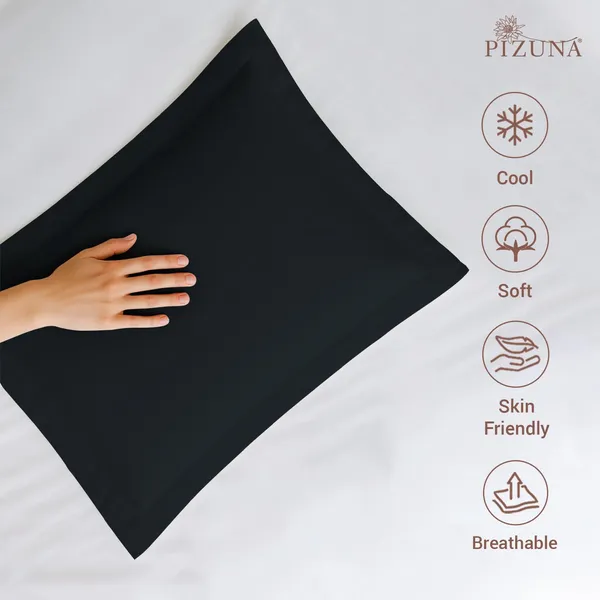 Pizuna_Cotton_Solid_Black_Pillow_Cover_Set_Of_2