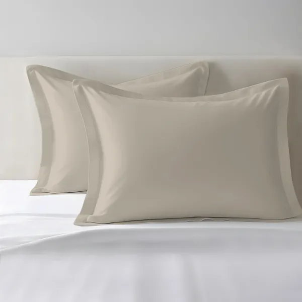 Pizuna_100%_Long_Staple_Cotton_Solid_Simply_Taupe_Standard_Pillow_Cover_Set