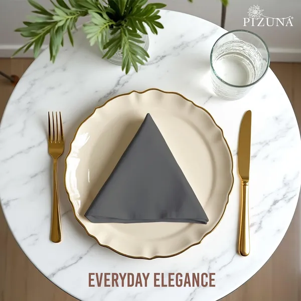 Cotton_Solid_Dark_Grey_Dinner_Napkin_Set