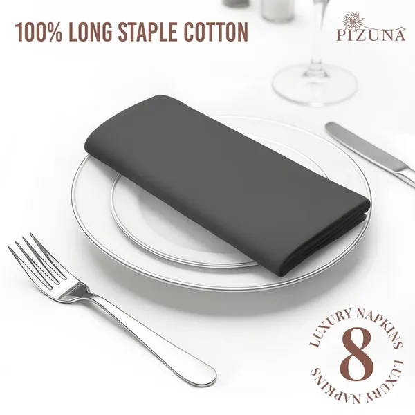 Cotton_Solid_Dark_Grey_Dinner_Napkin_Set