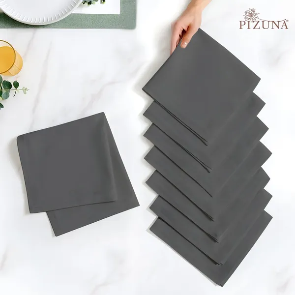Cotton_Solid_Dark_Grey_Dinner_Napkin_Set