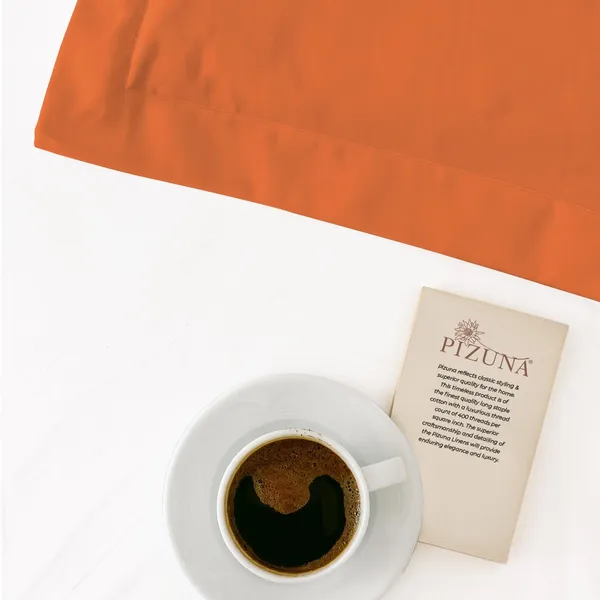 Pizuna_100%_Long_Staple_Cotton_Solid_Burnt_Orange_Standard_Pillow_Cover_Set