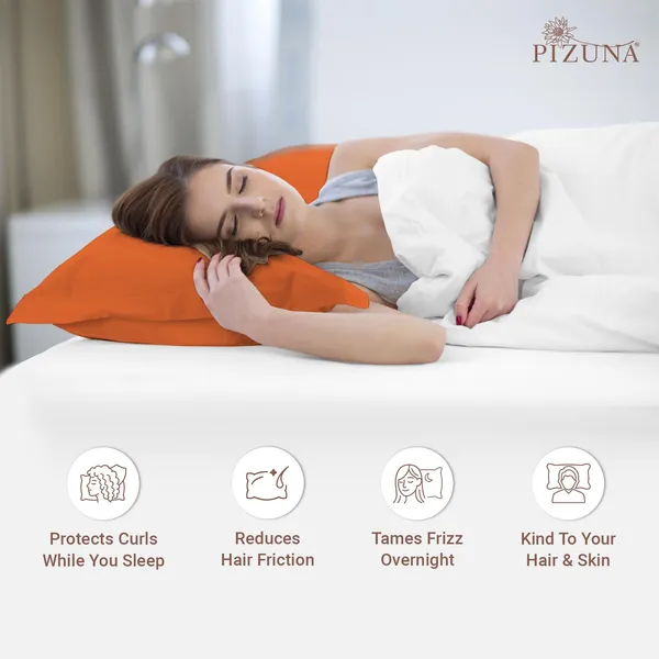 Pizuna_100%_Long_Staple_Cotton_Solid_Burnt_Orange_Standard_Pillow_Cover_Set