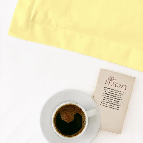 Pizuna_100%_Cotton_Solid_Mellow_Yellow_Pillow_Cover_Set_Of_2