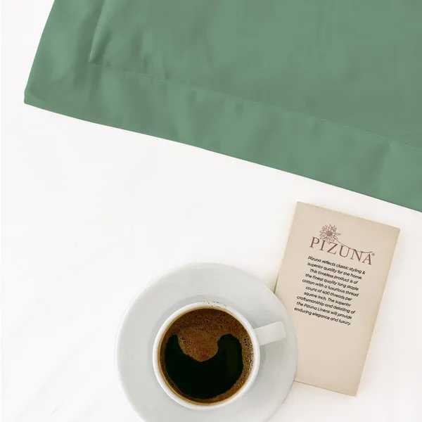 Pizuna_100%_Cotton_Solid_Hedge_Green_Standard_Pillow_Cover_Set
