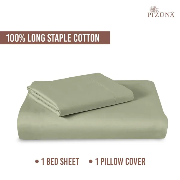 Cotton_Solid_Light_Sage_Single_Flat_Bedsheet