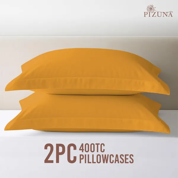 Cotton_Solid_Honey_Gold_Pillow_Cover_Set_Of_2