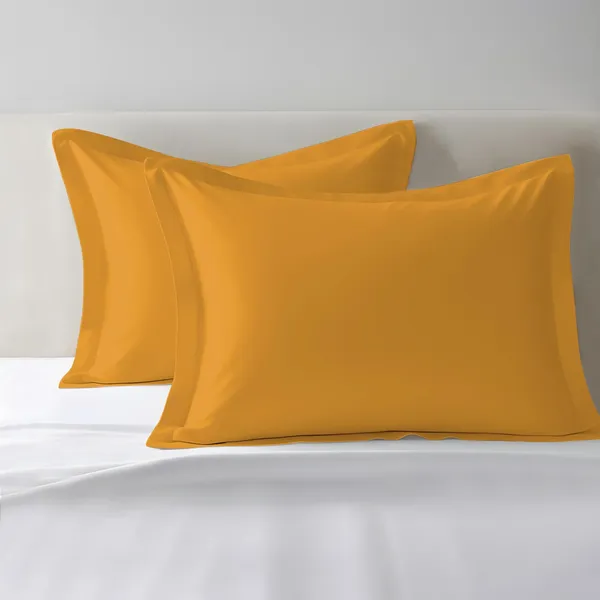 Cotton_Solid_Honey_Gold_Pillow_Cover_Set_Of_2