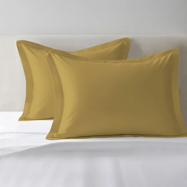 Pizuna_Cotton_Solid_Mustard_Gold_Pillow_Cover_Set_Of_2