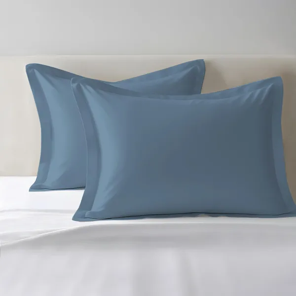 Pizuna_100%_Cotton_Solid_Dusty_Blue_Pillow_Cover_Set_Of_2