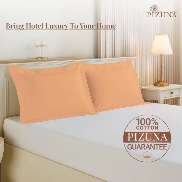 Pizuna_Cotton_Solid_Peach_Pillow_Cover_Set_Of_2