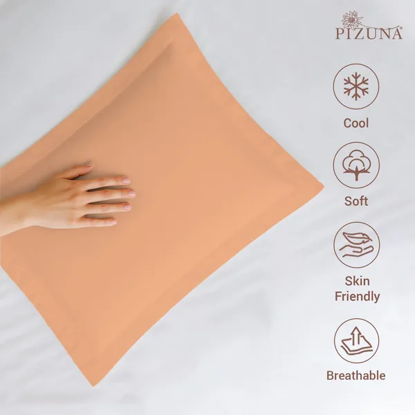 Pizuna_Cotton_Solid_Peach_Pillow_Cover_Set_Of_2