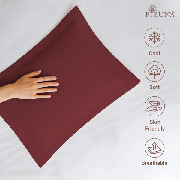 Pizuna_Cotton_Solid_Brick_Red_Pillow_Cover_Set_Of_2