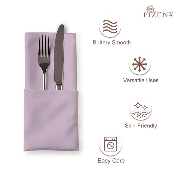 Cotton_Solid_Lavender_Frost_Dinner_Napkins_Set_Of_8