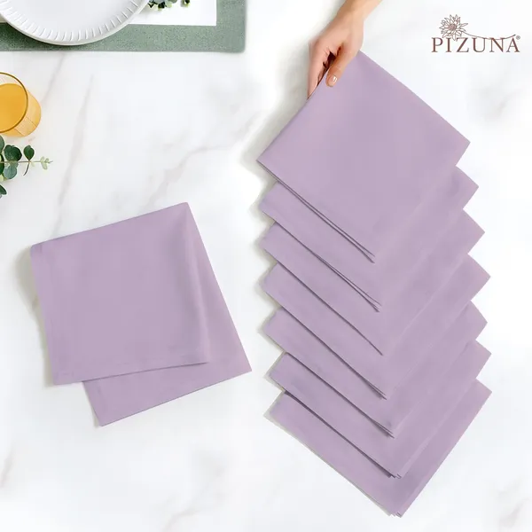 Cotton_Solid_Lavender_Frost_Dinner_Napkins_Set_Of_8