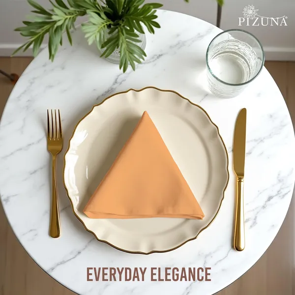 Cotton_Solid_Apricot_Orange_Dinner_Napkins_Set_Of_8