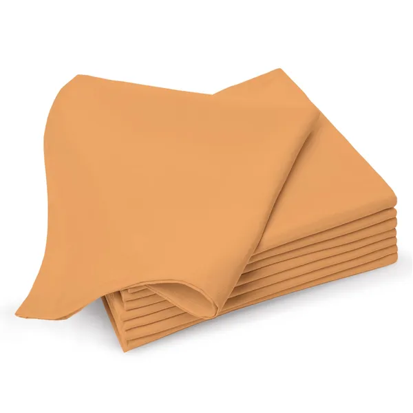 Cotton_Solid_Apricot_Orange_Dinner_Napkins_Set_Of_8