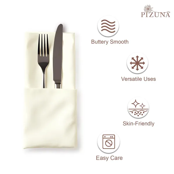 Cotton_Sateen_Solid_Off_White_Dinner_Napkins_Set_Of_8