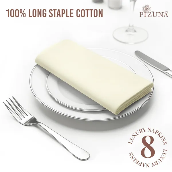 Cotton_Sateen_Solid_Off_White_Dinner_Napkins_Set_Of_8