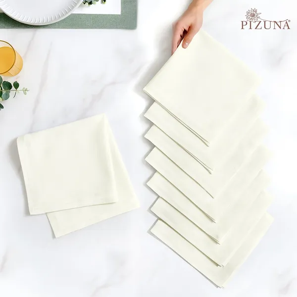 Cotton_Sateen_Solid_Off_White_Dinner_Napkins_Set_Of_8