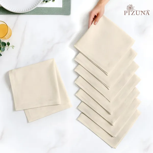 Cotton_Solid_Beige_Dinner_Napkins_Set_Of_8