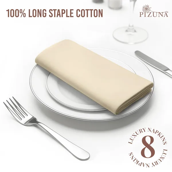 Cotton_Solid_Beige_Dinner_Napkins_Set_Of_8