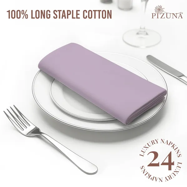 Cotton_Sateen_Solid_Lavender_Frost_Dinner_Napkins_Set_Of_24