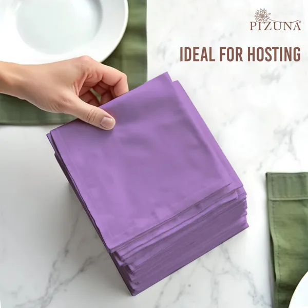 Cotton_Sateen_Solid_Purple_Dinner_Napkins_Set_Of_24