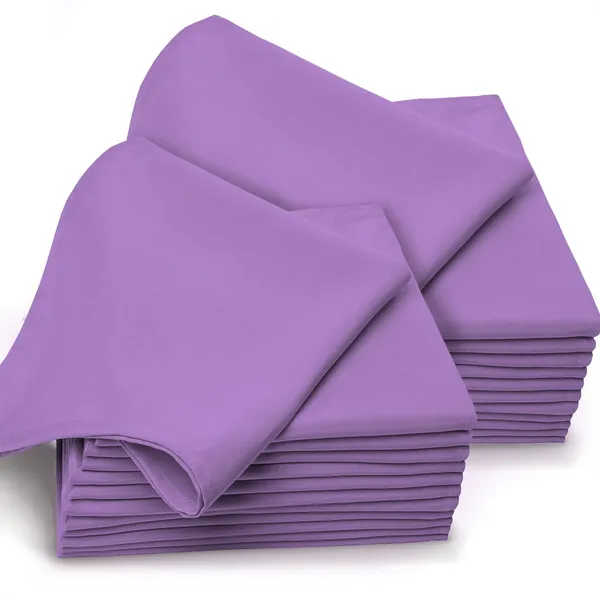 Cotton_Sateen_Solid_Purple_Dinner_Napkins_Set_Of_24