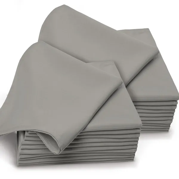 Cotton_Solid_Ash_Grey_Dinner_Napkins_Set_Of_24