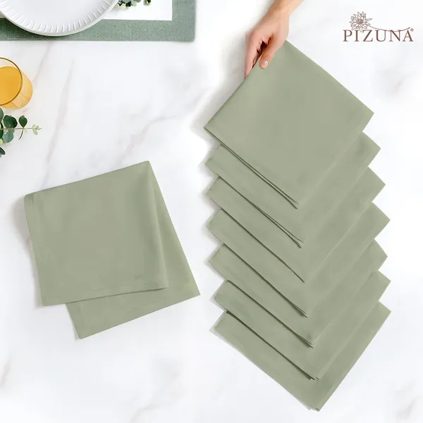 Cotton_Sateen_Solid_Light_Sage_Dinner_Napkins_Set_Of_8