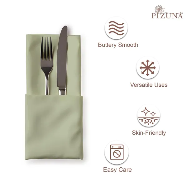 Cotton_Sateen_Solid_Light_Sage_Dinner_Napkins_Set_Of_8