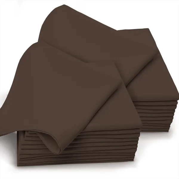 Cotton_Sateen_Solid_Dark_Brown_Dinner_Napkins_Set_Of_24