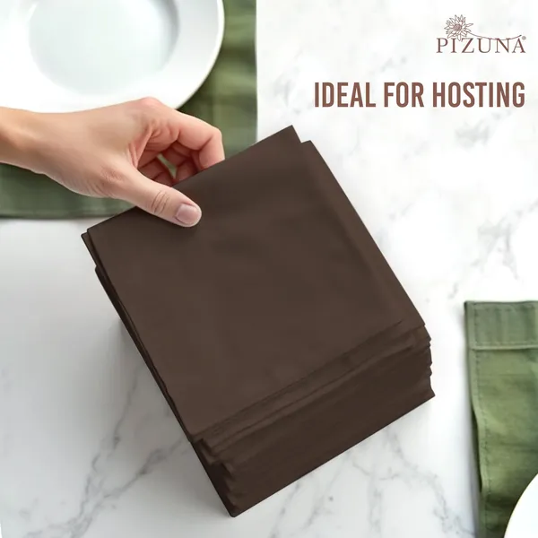 Cotton_Sateen_Solid_Dark_Brown_Dinner_Napkins_Set_Of_24