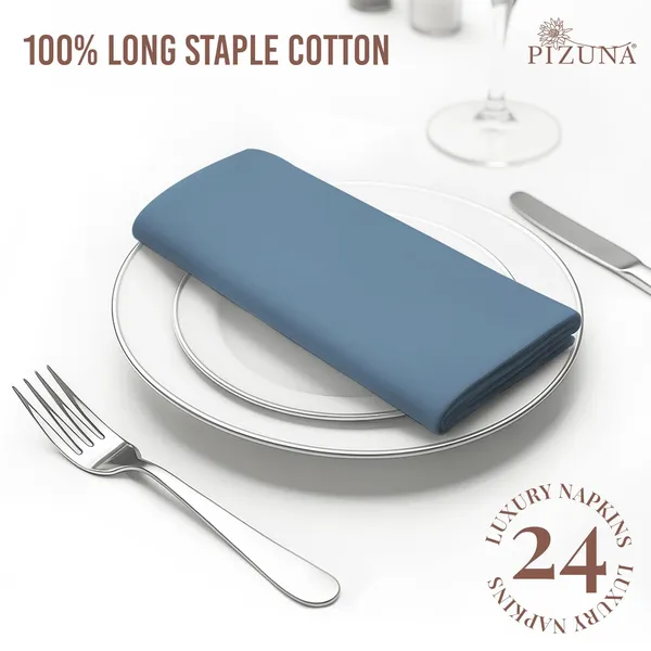 Cotton_Sateen_Solid_Dusty_Blue_Dinner_Napkins_Set_Of_24