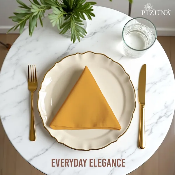 Cotton_Solid_Honey_Gold_Dinner_Napkins_Set_Of_8