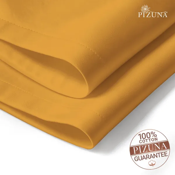 Cotton_Solid_Honey_Gold_Dinner_Napkins_Set_Of_8