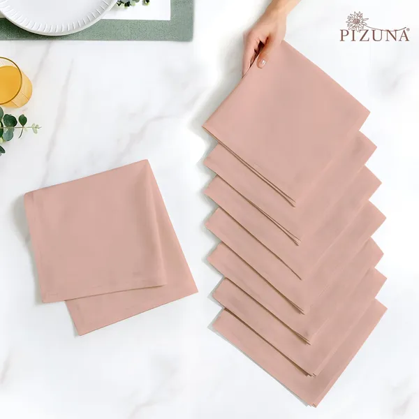 Cotton_Sateen_Solid_Misty_Rose_Dinner_Napkins_Set_Of_8