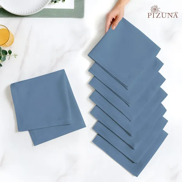 Cotton_Solid_Dusty_Blue_Dinner_Napkins_Set_Of_8