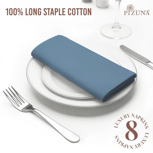 Cotton_Solid_Dusty_Blue_Dinner_Napkins_Set_Of_8