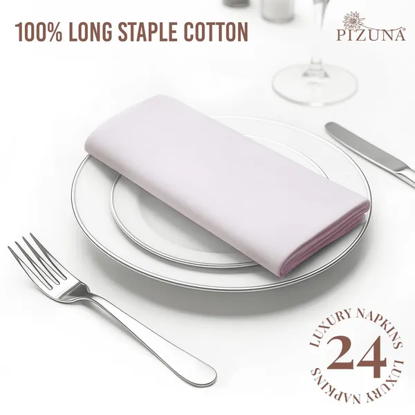 Cotton_Sateen_Solid_Light_Lilac_Dinner_Napkins_Set_Of_24