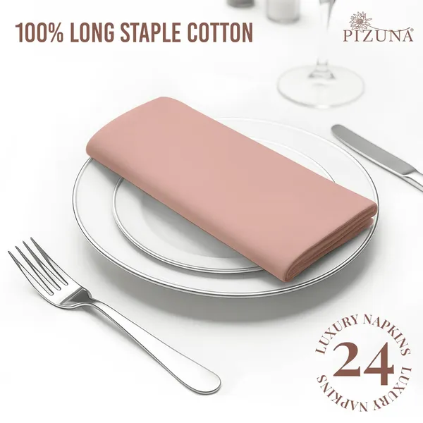 Cotton_Sateen_Solid_Misty_Rose_Dinner_Napkins_Set_Of_24