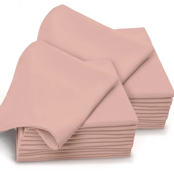 Cotton_Sateen_Solid_Misty_Rose_Dinner_Napkins_Set_Of_24