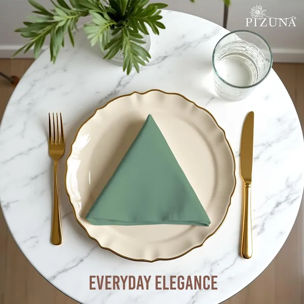 Cotton_Solid_Hedge_Green_Dinner_Napkins_Set_Of_8