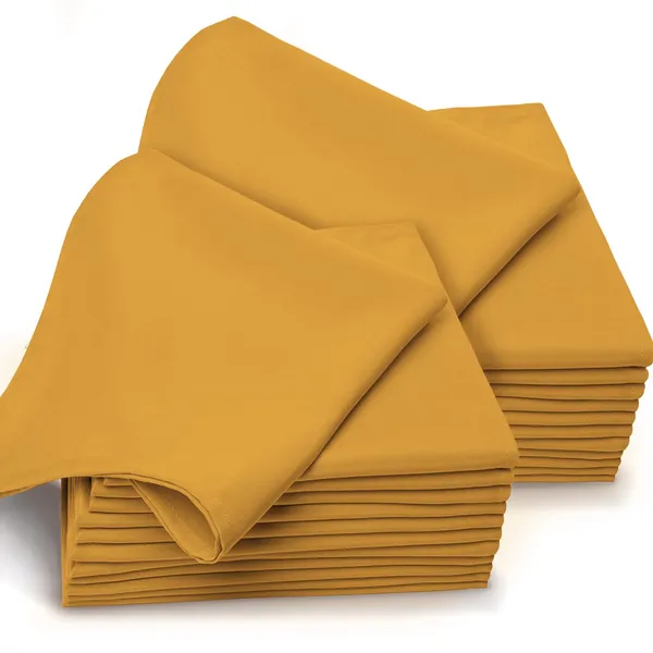 Cotton_Sateen_Solid_Honey_Gold_Dinner_Napkins_Set_Of_24