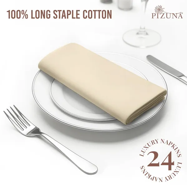 Cotton_Solid_Beige_Dinner_Napkins_Set_Of_24