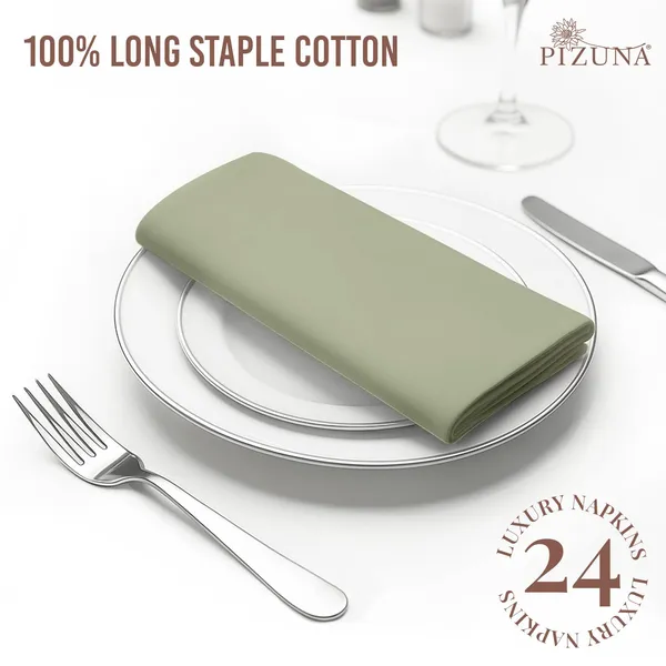 Cotton_Sateen_Solid_Light_Sage_Dinner_Napkins_Set_Of_24