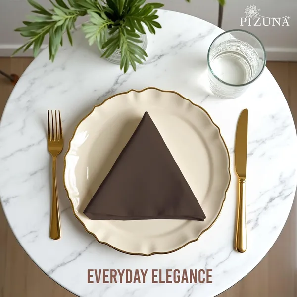 Cotton_Sateen_Solid_Dark_Brown_Dinner_Napkins_Set_Of_8