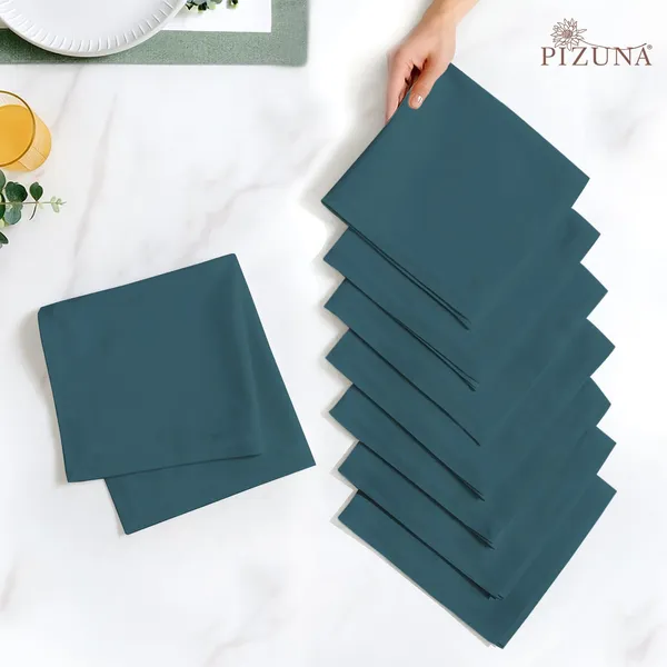 Cotton_Sateen_Solid_Peacock_Blue_Dinner_Napkins_Set_Of_8
